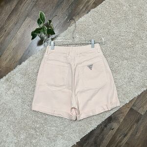 Guess Vintage Size 27 Pink High Waisted Cuffed Mom Shorts